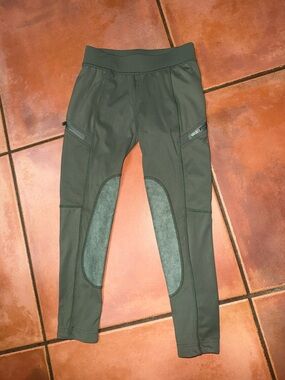 Kids Olive Green Performance Riding Joggers